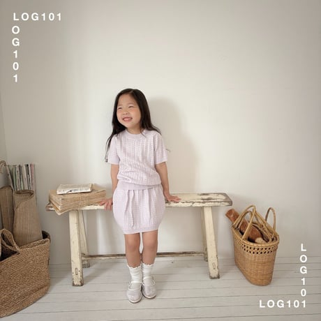 log101/88. purple knit two-piece S-XL