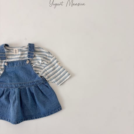 yogurtmansion/16. denim one-piece XS-XL