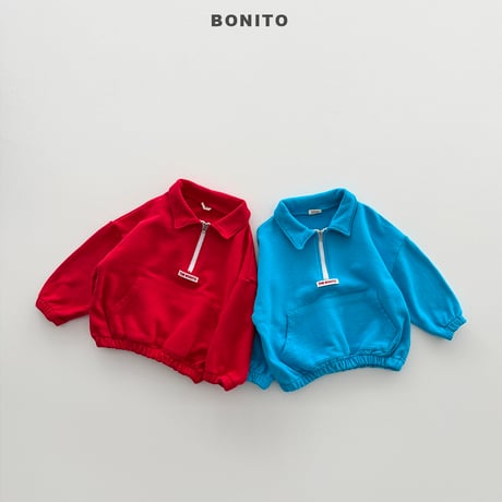 bonito/80. collar half zipup 12M-XL