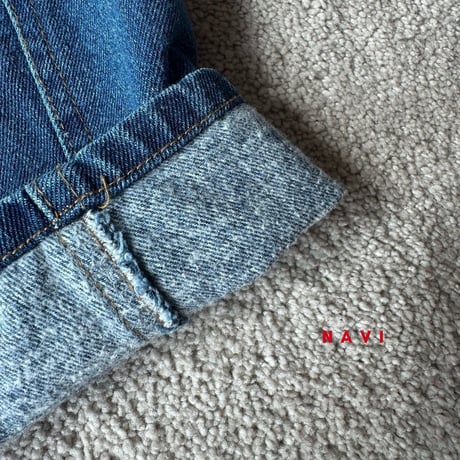 navi/75. butter denim baggy pants S-XL