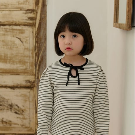 monatelier/27. ribbon stripe T-shirt S-2XL