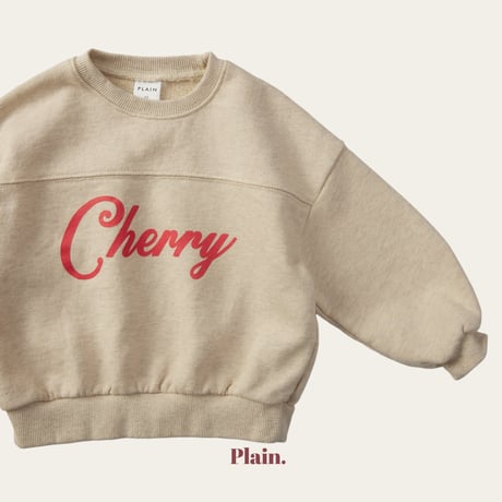plain/25. cherry man-to-man XS-XL