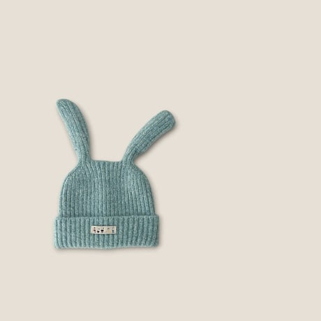 dudie/103. long Ear knit hat FREE(50-52CM)