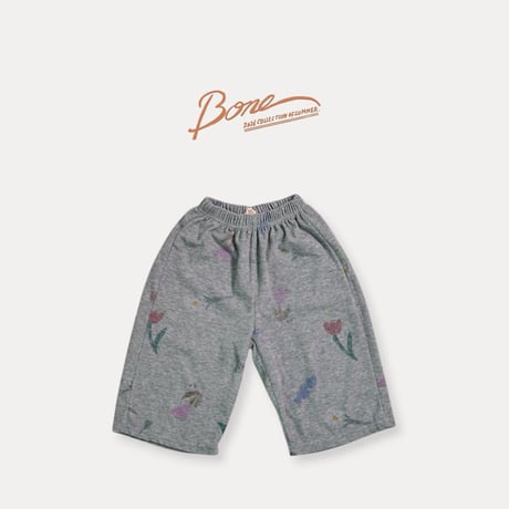 boneoune/116. flower 7bu wide pants XS-XL