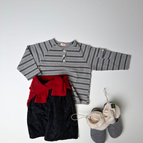 andbutter/9. Flap Stripe Tee JS-JM