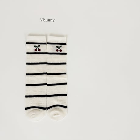 vbunny/44. mono cherry socks set FREE