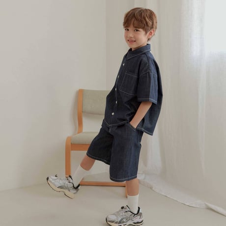 heydo/55. half t denim shirt S-XL