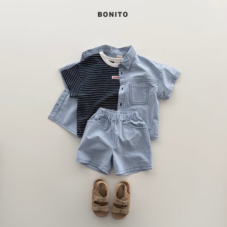 bonito/68. two pocket linen set? 12M-XL
