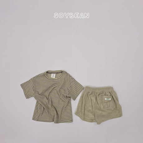 soybean/52. plan ) ice terry updown set XS-XL