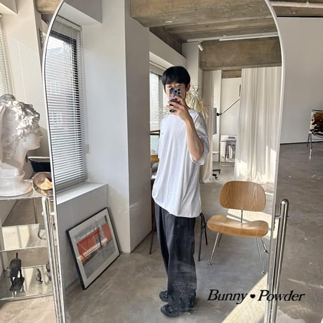 bunnypowder/87. bunny half t T-shirt ADULT