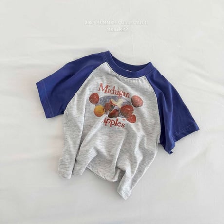 melikey/112. apple raglan T-shirt XS-XL