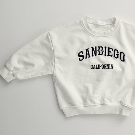 fromi/28. sandy ego embroidery man-to-man JS-JL