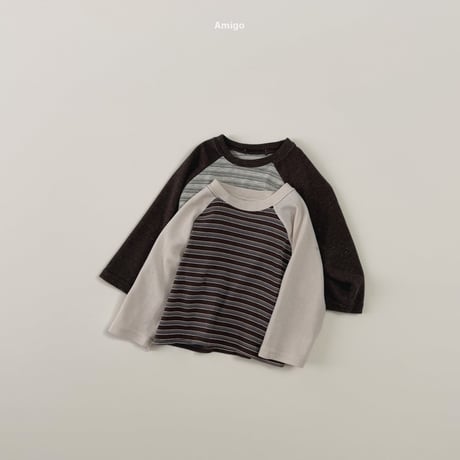 amigo/27. stripe raglan  XS-XL