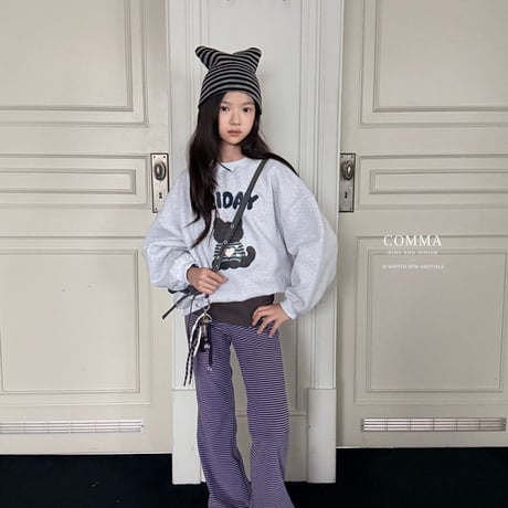 comma/5. knit cat man-to-man 140-150
