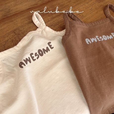 valubebe/42. awesome lettering T-shirt 6M-S