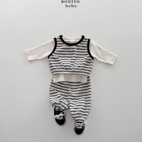 bonito/96. st terry updown set 6M-18M