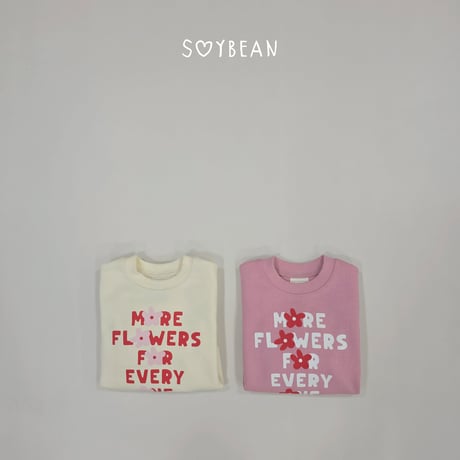 soybean/87. plan ) flower fril man-to-man XS-XL