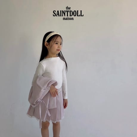 saintdoll/5. lapping boat neck T-shirt S-L
