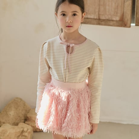 monatelier/27. ribbon stripe T-shirt S-2XL