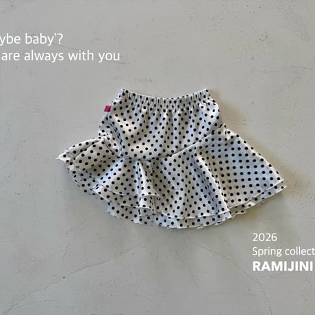ramijini/28. unbal dot skirt S-XL