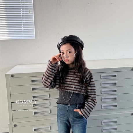 comma/69. crop knit 160-170