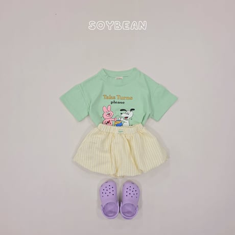 soybean/145. plan ) character half t T-shirt JS-JM