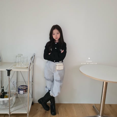 comma/18. ribbon pocket cardigan 160-170