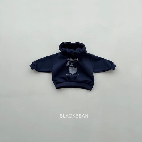 blackbean/43. beanie hood T-shirt S-XL