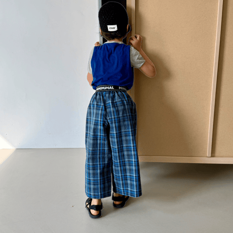 minimal/18. band check pants S-XL