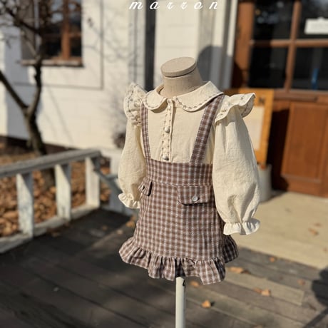 marron/35. heart blouse XS-L