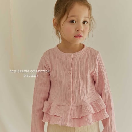 melikey/55. two two fril cardigan XS-XL