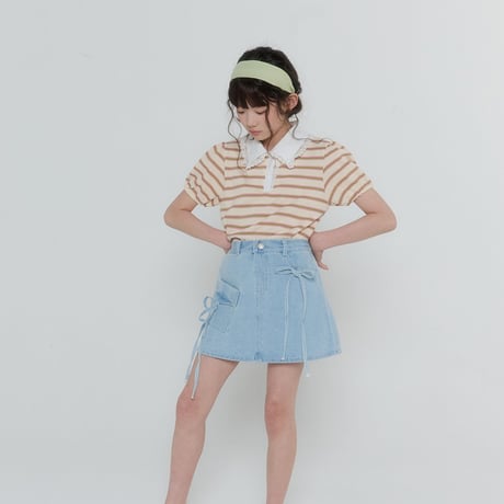 forkchips/60. rolly pop shirts collar T-shirt JS-JXL