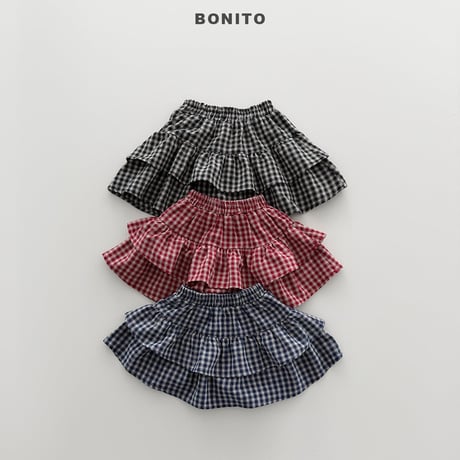 bonito/118. check kangkang skirt 12M-XL
