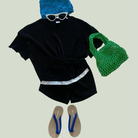 mikki/55. plitch half t T-shirt ADULT