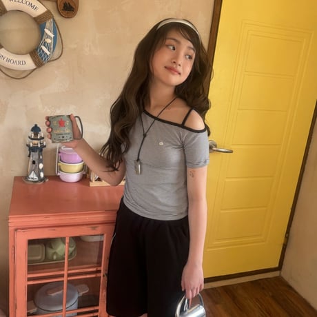 matilda/141. unbal stripe top 5-13