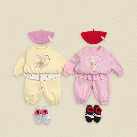 oottbebe/37. cuty rabbit updown set XS(0-1Y)-XL(4-5Y)