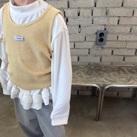 pie/21. peach fril T-shirt XS-XL