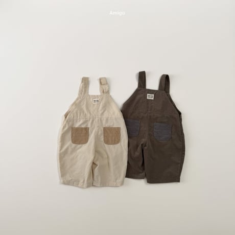 amigo/7. corduroy two color overalls  XS-XL