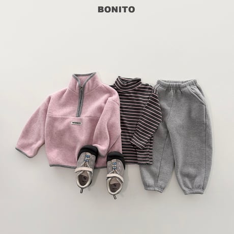 bonito/23. cotton candy two color half zipup 12M-XL