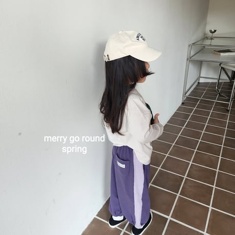 merrygoround/8. two color jogger pants XS-2XL