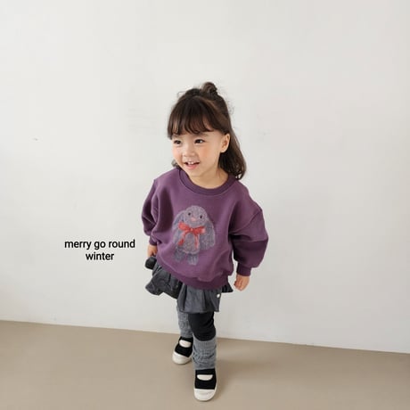 merrygoround/13. Dolly ribbon man-to-man XS-2XL