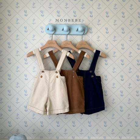 monbebe/21. royal corduroy overalls p  S(1-2Y)-XL(7-8Y)