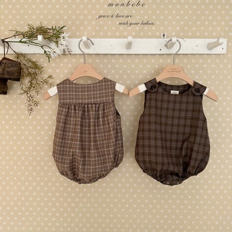 monbebe/8. romi check suit S(3-12M)-M(12-24M)