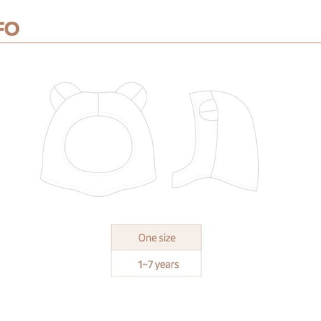 hereiam/44. kinder bear hat FREE(1-7Y)