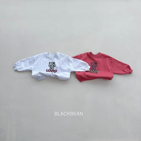 blackbean/45. love man-to-man S-XL