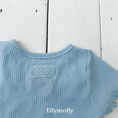 ellymolly/275. shirring opening point T-shirt 13-15