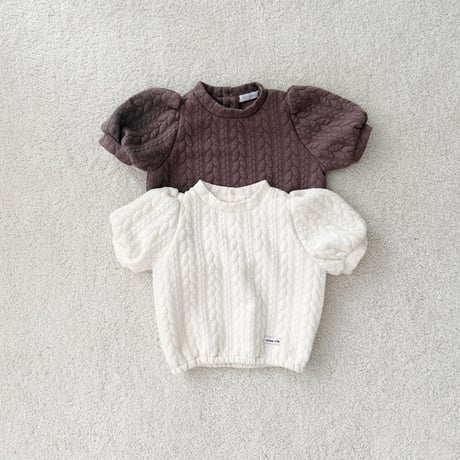 urbanrabbit/36. Cable Quilted Puff Top XS-XL