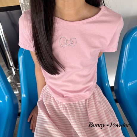 bunnypowder/167. ribbon cubic T-shirt S-XL