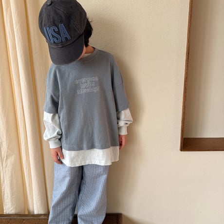 minibonbon/77. waffle half t T-shirt XS-XL