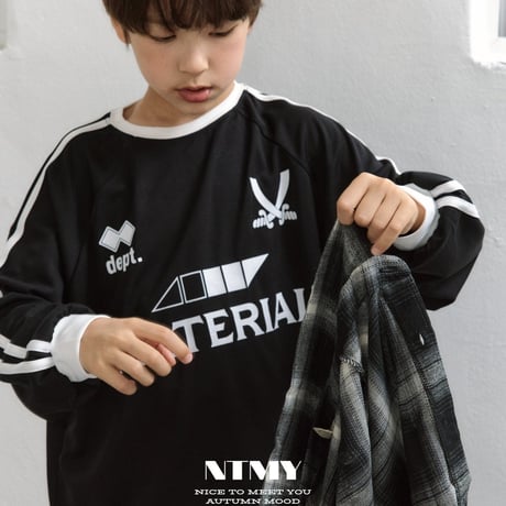 nicetomeetyou/27. ( jersey ) block T-shirt S-XL